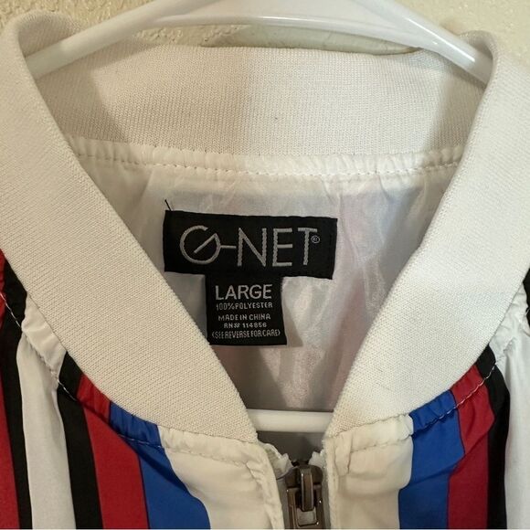 Men's Striped Nylon Windbreaker - Picture 7 of 8